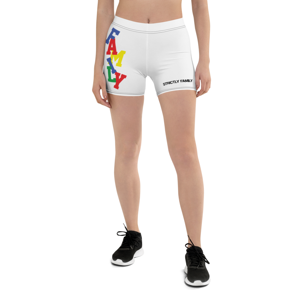 FRIENDLY White Biker Shorts