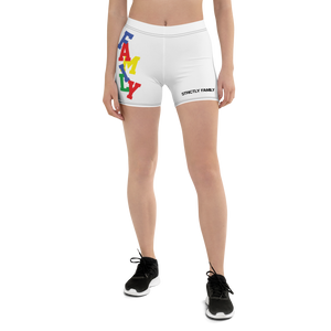 FRIENDLY White Biker Shorts