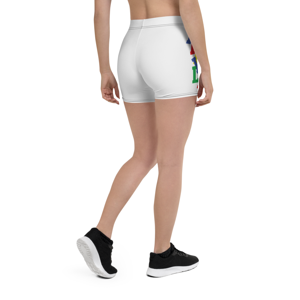 FRIENDLY White Biker Shorts