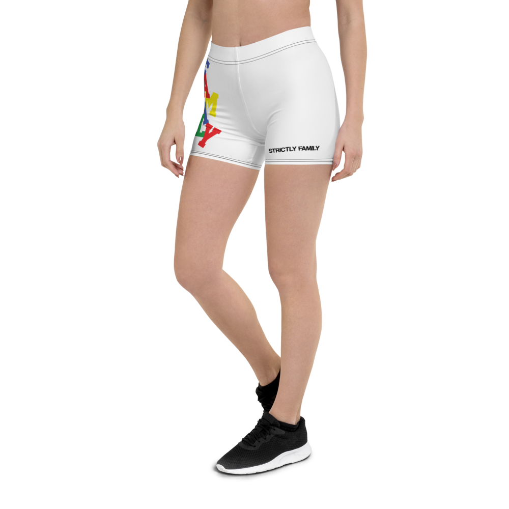 FRIENDLY White Biker Shorts