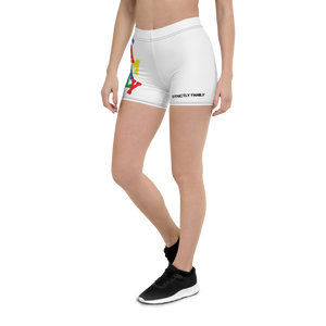 FRIENDLY White Biker Shorts