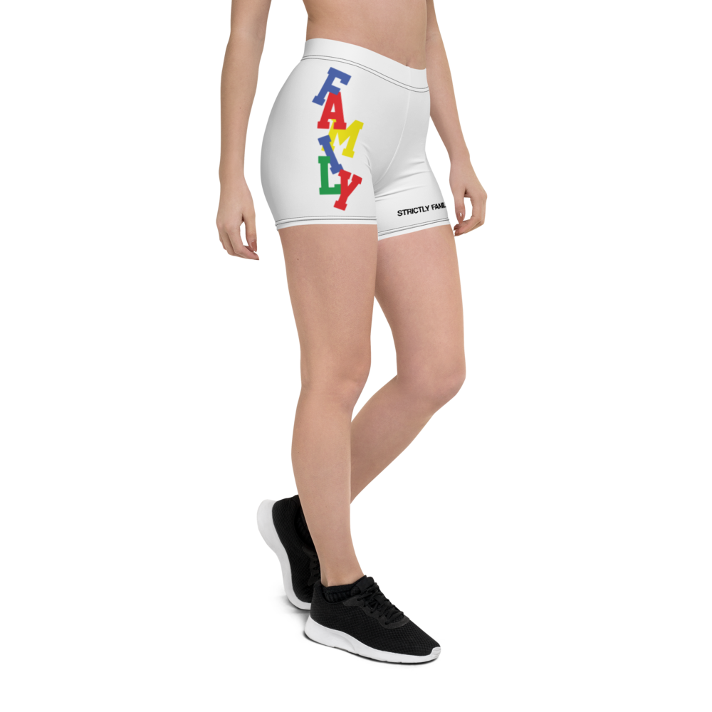 FRIENDLY White Biker Shorts